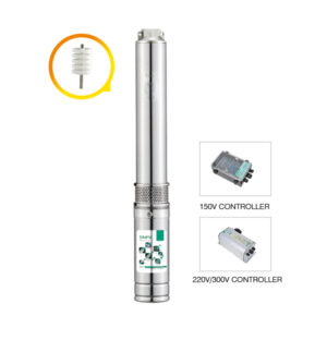 Bomba Solar Pozo Profundo 2 pulg. 36 V. 2 m3/hr 95m.c.a. 370 W.