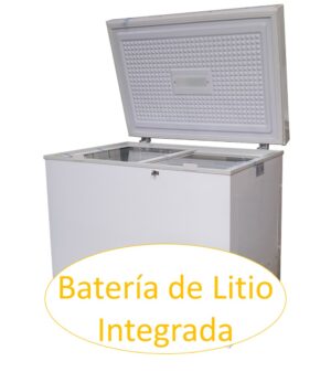 Congelador Solar 200 Lts - 12V, bateria de Litio 100AH, Cargador solar 30A, 12V